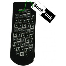 Thermal Socks with Grips- Black with Grey Square Grips